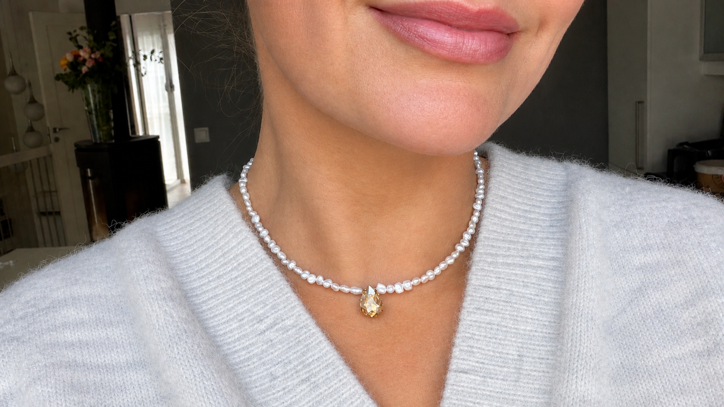 Champagne Drop Necklace