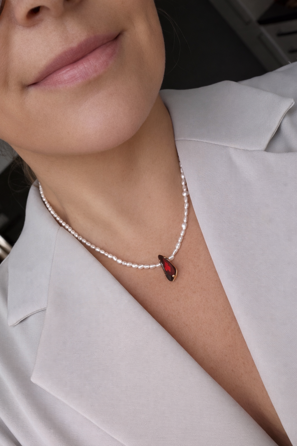 Red Drop Necklace